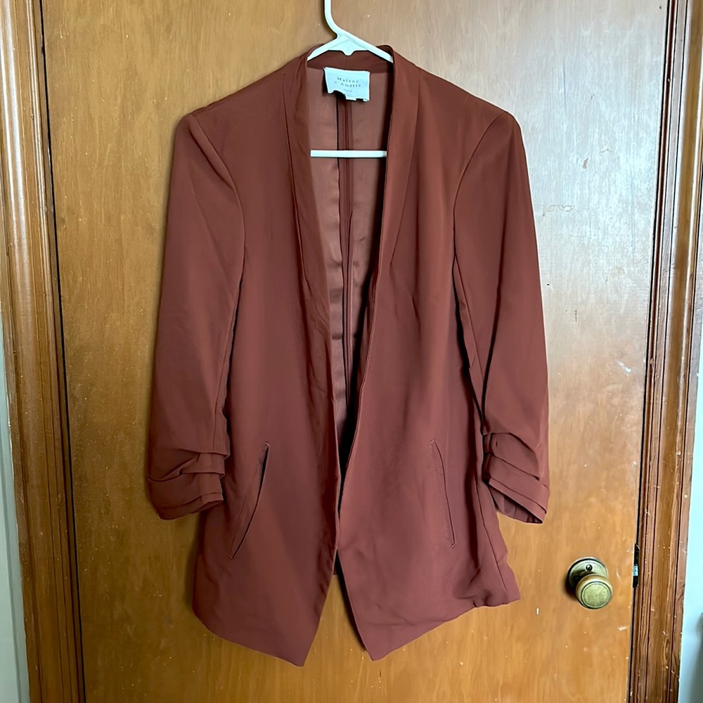 Burnt Orange Blazer 3/4 Sleeve